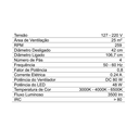 Ver mais imagens de Ventilador de Teto Retrátil Luxuoso Cge-001b