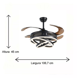 Ventilador de Teto Retrátil Luxuoso Cge-001b - 7