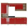Cozinha Sicília Compacta Argila/Vermelho/Preto 11 Portas 3 Gavetas Multimóveis - 2
