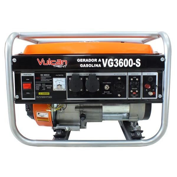 Gerador VG3600S a Gasolina 4T 208CC 7HP 3.6KVA Bivolt Partida Manual - Vulcan Equipamentos - 2