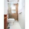 Box de Vidro para Banheiro 1,90x1,60m 8mm Branco - 2