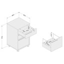 Ver imagem 4 de Gaveteiro Arquivo com Rodízios Maia 3 Gavetas com Chave Preto - Politorno