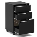 Ver imagem 2 de Gaveteiro Arquivo com Rodízios Maia 3 Gavetas com Chave Preto - Politorno