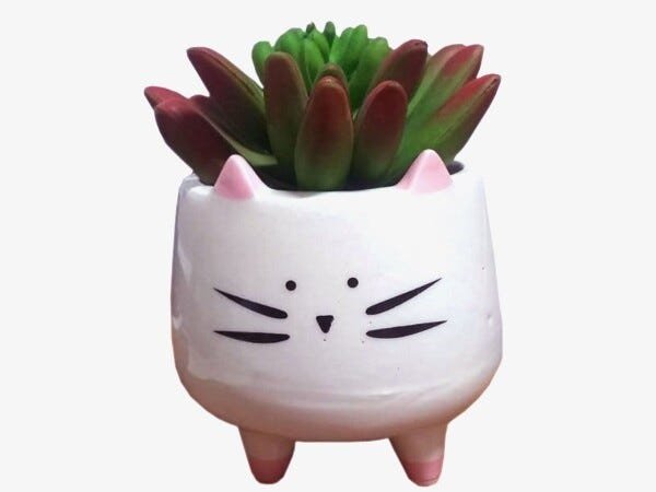 Cachepot Gato em Cerâmica - 2