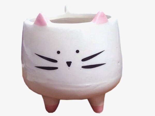 Cachepot Gato em Cerâmica - 1