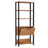 Estante para Sala com Prateleiras Dalla Costa 100% Mdf Freijó/preto Fosco - 3
