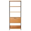 Ver imagem 2 de Estante para Sala com Prateleiras Dalla Costa 100% Mdf Freijó/preto Fosco