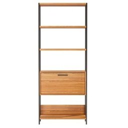 Estante para Sala com Prateleiras Dalla Costa 100% Mdf Freijó/preto Fosco - 2