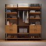 Guarda Roupa Closet com Gavetas Dalla Costa 100% Mdf Freijó/preto Fosco - 1