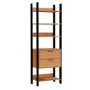 Ver imagem 2 de Closet Modulado 2 Gavetas 5 Prateleiras 73,5cm Tw401 Dalla Costa - Freijó/preto Fosco
