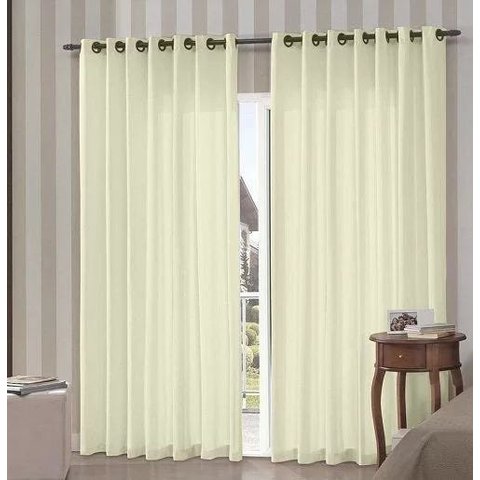 Cortina Para Janela Barcelona 3,00x 2,50 Admirare - Creme