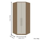 Ver imagem 3 de Guarda Roupa Modulado 02 Portas 234cm 02 Gavetas Canto Closet Setiba