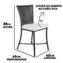 Ver imagem 3 de Cadeira Angra com Almofada Impermeável Cozinha, Área, Sala