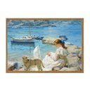 Ver imagem 1 de Quadro Gusev Menina Dog Cachorro Pet Praia Rio de Janeiro Decoração de Casa