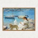 Ver imagem 2 de Quadro Gusev Menina Dog Cachorro Pet Praia Rio de Janeiro Decoração de Casa