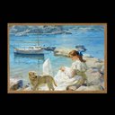 Ver imagem 3 de Quadro Gusev Menina Dog Cachorro Pet Praia Rio de Janeiro Decoração de Casa