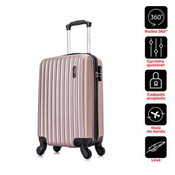 Kit Mala de Viagem de Bordo Londres Champagne+ Mochila Executiva Fuji Swiss Move - 2
