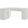 Mesa Escrivaninha 2 Portas e Gaveteiro 120/156x75x46,5cm 0714:branco - 1