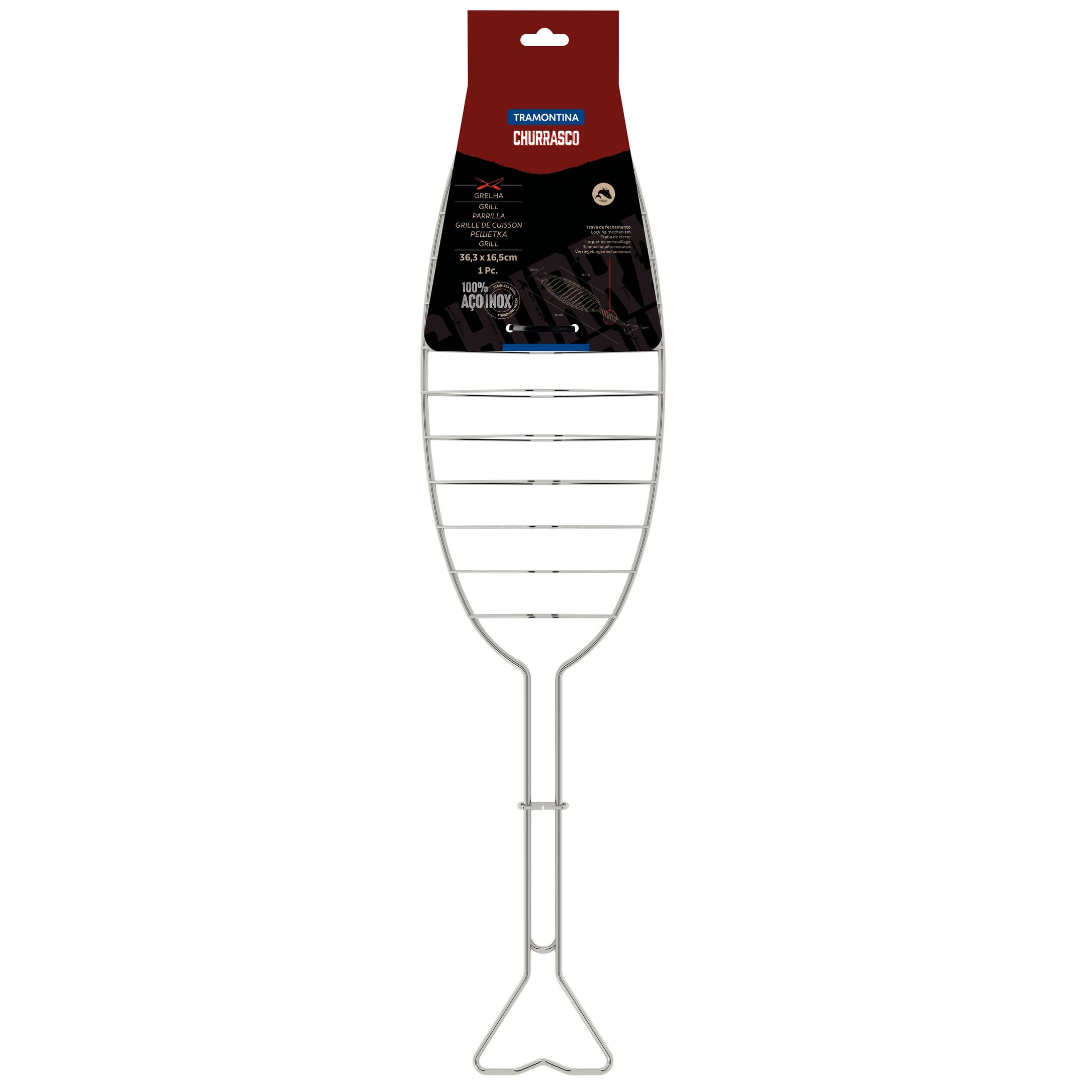 Grelha Tramontina Churrasco em Aço Inox 71,3 X 16,5 Cm - 26483/000 - 4