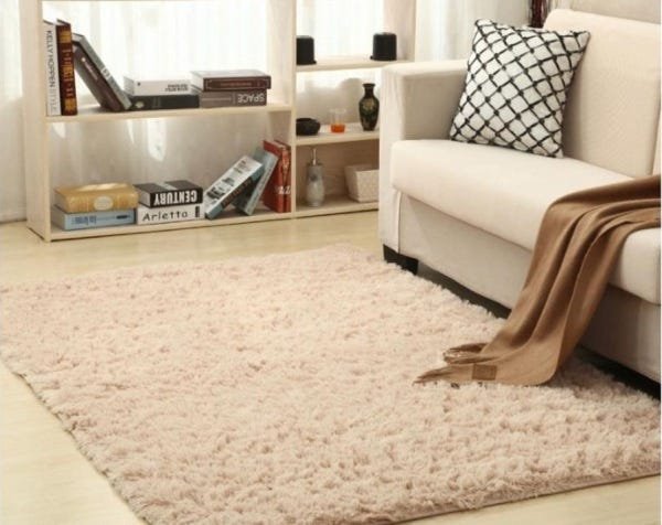 Tapete para Sala 2,00 x 2,40M Felpudo Pelo Alto 4cm Bege Claro - 2