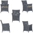 Ver imagem 5 de 4 Poltronas e 1 Mesa Igapó em Alumínio Pintura Marrom Corda Náutica Estofado 6