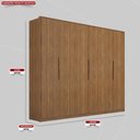 Ver imagem 2 de Guarda Roupa Casal 6 Portas e 6 Gavetas Atrice - Amêndola Touch