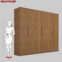 Ver imagem 4 de Guarda Roupa Casal 6 Portas e 6 Gavetas Atrice - Amêndola Touch