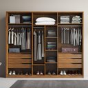 Ver imagem 3 de Guarda Roupa Casal 6 Portas e 6 Gavetas Atrice - Amêndola Touch