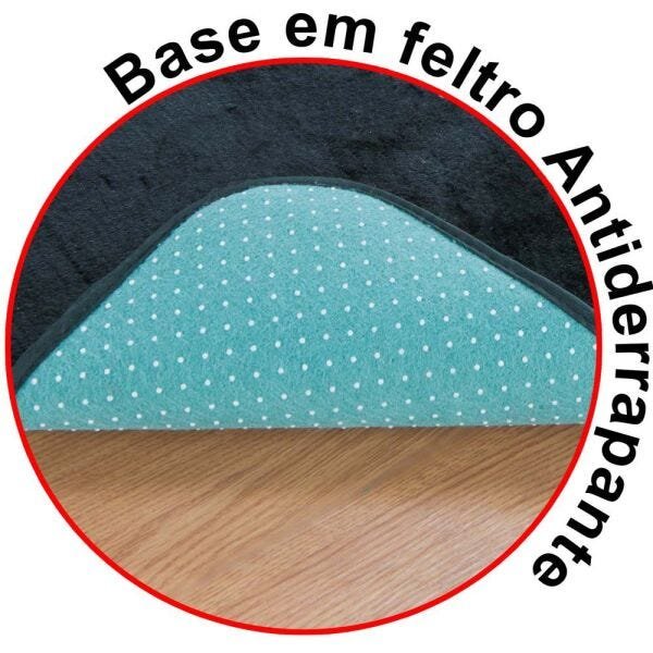 Tapete Sala Quarto Pelúcia Antiderrapante 1,00M x 50cm - Bege - 2
