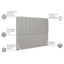 Ver imagem 4 de Cabeceira Estofada Carla 140 Linho Cinza