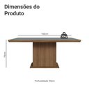 Ver imagem 2 de Mesa de Jantar Retangular Tampo com Moldura Rustic/Cinza 5275 Madesa