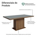 Ver imagem 3 de Mesa de Jantar Retangular Tampo com Moldura Rustic/Cinza 5275 Madesa
