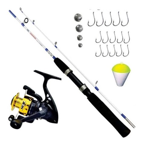 Kit de Pesca - Molinete com Vara Sammy + Acessórios