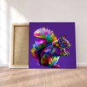 Ver imagem 1 de Quadro Decorativo em Tecido Canvas 90x90cm Esquilo color