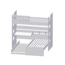 Ver imagem 3 de Treliche Escrivaninha com Grade de Proteção Mdf U2316819 Branco Foscarini