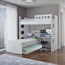 Ver imagem 2 de Treliche Escrivaninha com Grade de Proteção Mdf U2316819 Branco Foscarini