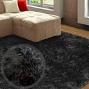 Ver imagem 4 de Tapete Sala/Quarto Felpudo Atrativo 2,00Mx3,00M Preto Casa Dona