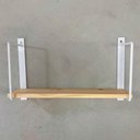 Ver imagem 5 de Prateleira de Parede Bracket Industrial 50cm Natural e Branco