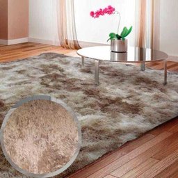 Tapete Muito Peludo Aconchego 2,00Mx2,50M Bege Casa Dona - 4