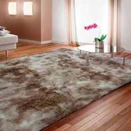 Tapete Muito Peludo Aconchego 2,00Mx2,50M Bege Casa Dona - 1