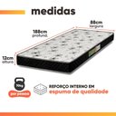 Ver imagem 3 de Colchão Solteiro Polar Espuma 0,88x1,88 D20 Polar Branco / Preto