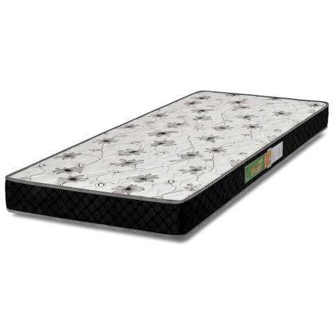 Colchão Solteiro Polar Espuma 0,88x1,88 D20 Polar Branco / Preto