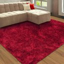 Ver imagem 1 de Tapete Sala/Quarto Felpudo Atrativo 2,00Mx3,00M Vermelho Casa Dona