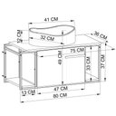 Ver imagem 3 de Gabinete Suspenso para Banheiro 80cm P1019 Branco com Cuba Berl Brancain