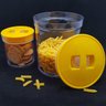 Conjunto 3 Potes Tampa Hermética Para Mantimentos Acrílico Amarelo - 2