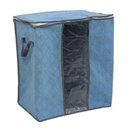 Ver imagem 4 de CAIXA DOBRAVEL GUARDA ROUPA ARMAZENAMENTO GRANDE 50CM ORGANIZADOR COBERTOR TOALHA BRINQUEDO ARMARIO
