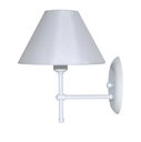 Ver imagem 4 de Arandela de Parede em Alumínio e Cúpula de Algodão para Sala, Quarto Cabeceira de Cama - Branco e Cú