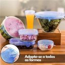 Ver imagem 2 de Kit 6 Tampas de Silicone Universal Panelas Vasilhas Lavável
