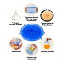 Ver imagem 7 de Kit 6 Tampas de Silicone Universal Panelas Vasilhas Lavável