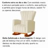 Poltrona Amamentação Balanço Quarto Descanso Grécia Linho Linho Bege - 4